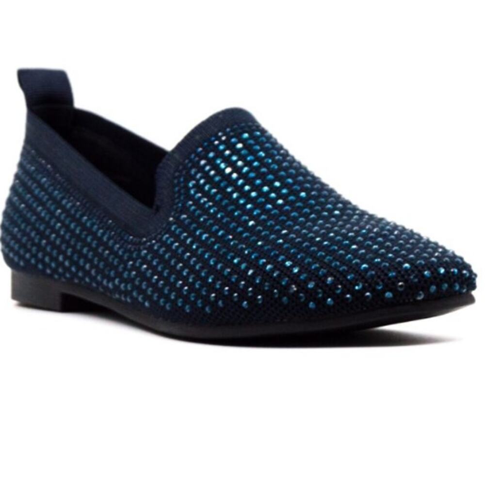 La Strada Women's Blue Ballet pumps Textile Ballerina Shoes Size 6.5